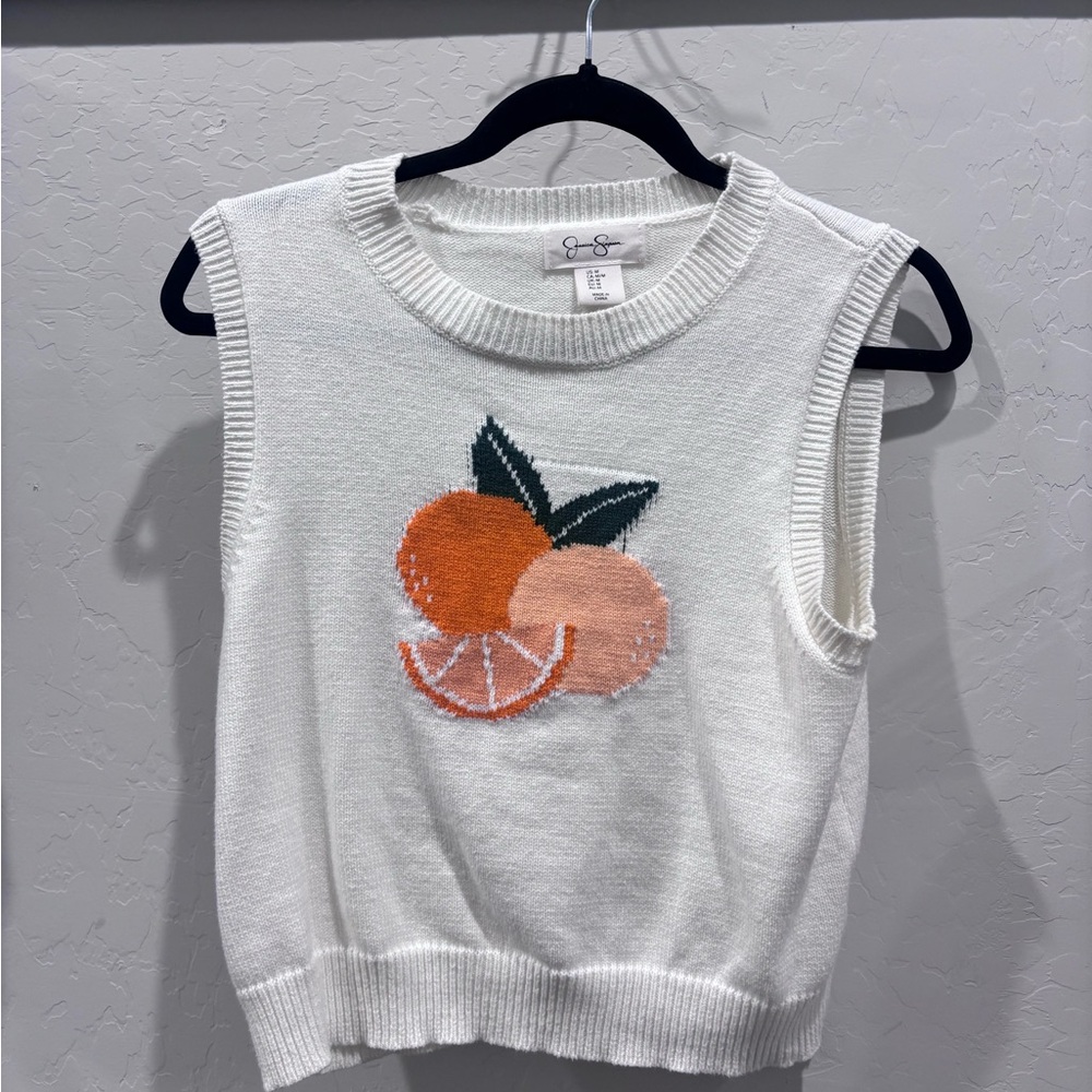 Jessica Simpson White Sweater Vest